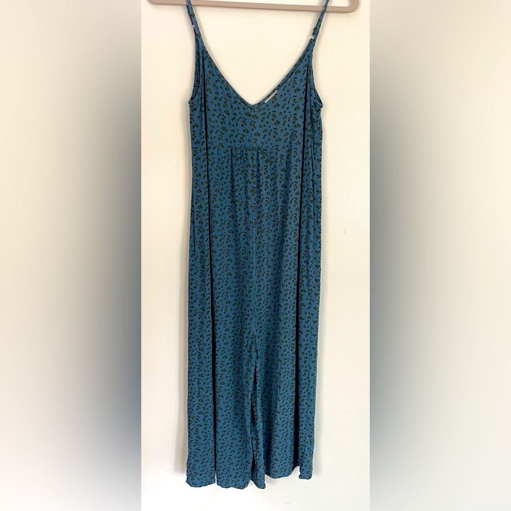 NATURAL LIFE Teal Spotted Slip Jumpsuit